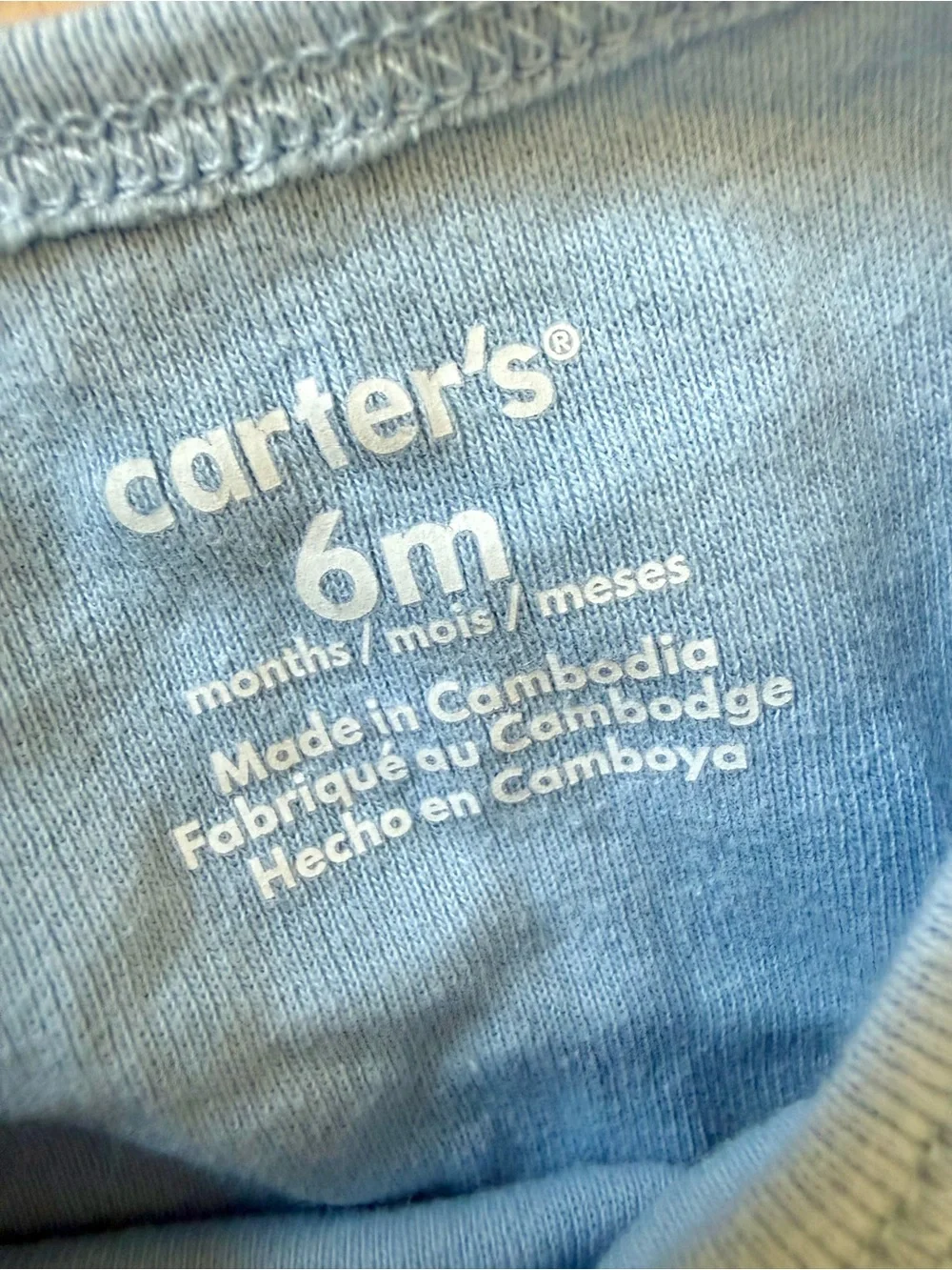 Carter's Baby 7-Pack Short-Sleeve Bodysuits. Size 6 months